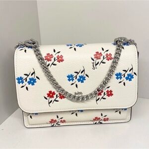 NWT Coach CT866 Mini Klare Crossbody With Floral Print Pebble Leather